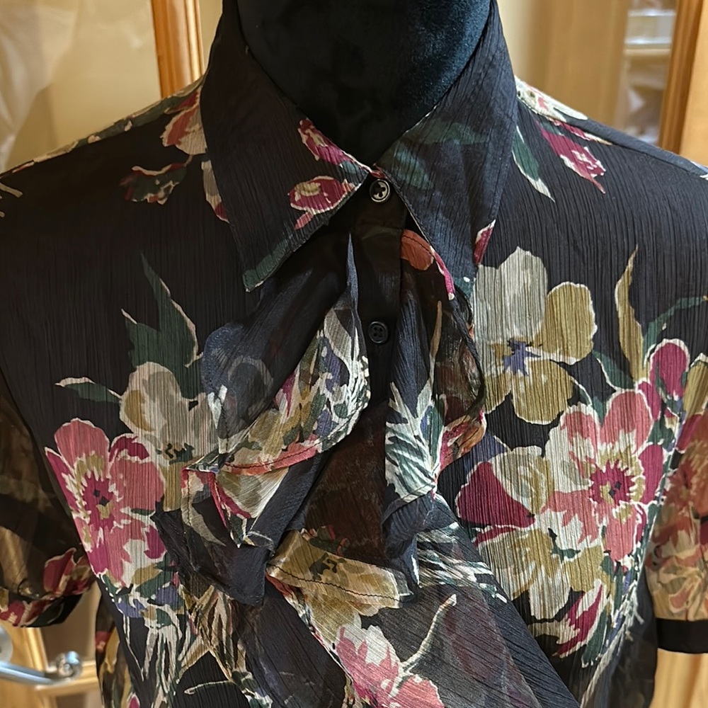 Floral Ralph Lauren Ruffle Blouse - Picture 3 of 6